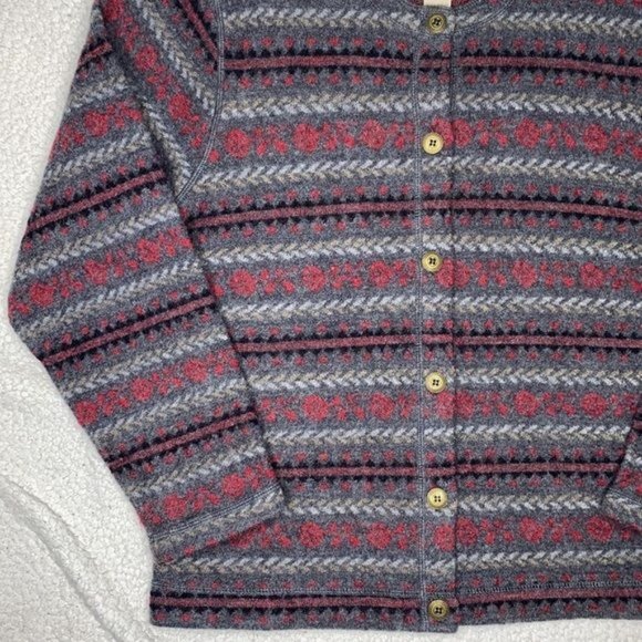 Woolrich Button Up Wool Fair Isle Cardigan: Size Small - Picture 5 of 10